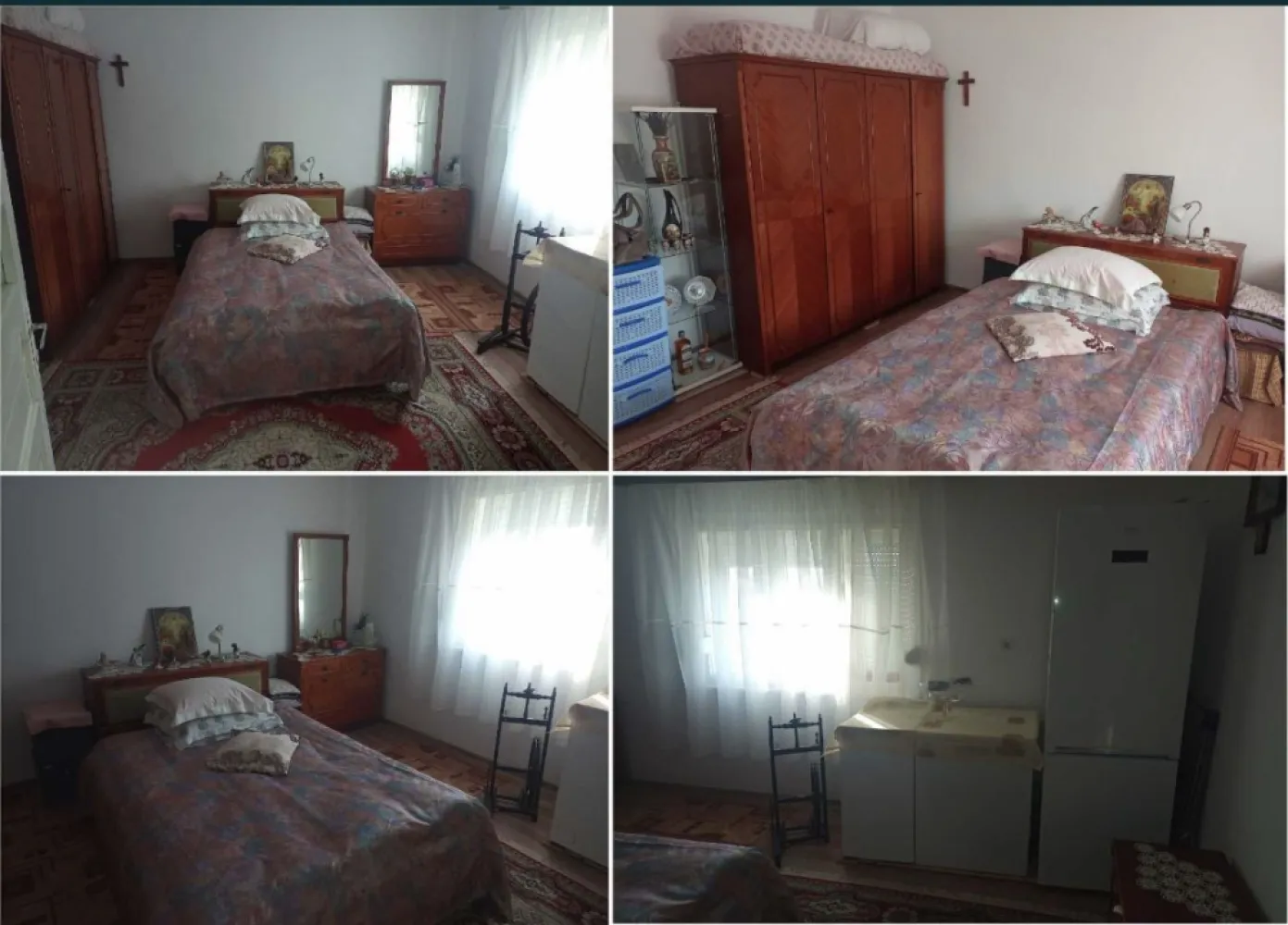 Casa de vanzare sau schimb cu apartament - Proprietar persoană fizică, vând (sau schimb cu apartament în Satu Mare şi eventual ofer diferenţa în Euro la înţelegere), casă din cărămidă cu fundaţie din beton, situată la 15 Km depărtare de Satu Mare, în sat Tătăreşti, Comuna Viile Satu Mare, drum nou foarte bun, complet reabilitat în urmă cu un an de zile. Casa are 3 camere cu o suprafaţă utilă de 105m², dotată cu sobe din teracotă, aer condiţionat Ferroli de 12000 BTU, montat în 2023, toaletă de serviciu în casă situată separat de baia mare (la fel situată în casă) care este dotată cu boiler mixt curent+lemne, cadă acryl, chiuvetă etc.(casa este construită în anul 1975). Casa este racordată la apă curentă şi canalizare şi are internet, telefonie şi TV prin fibră optică de la Digi. Proprietatea are o suprafaţă totală de 30 Ari, sunt practic 3 locuri de casă(casa propriuzisă şi încă 2 locuri de casă în stânga şi în dreapta casei iar unul dintre locuri are canalizare separată)şi are un front la stradă de 60m. Strada pe care se află proprietatea este asfaltată şi se află la aprox. 250m distanţă de drumul principal care traversează localitatea, deci este o stradă liniştită(în partea stângă a proprietăţii se află o casă de rugăciune). Casa are beci sub cămară, are terasă, bucătărie de vară,şură mare renovată recent, prevăzută în interior cu un grajd transformat în magazie de scule, garaj din lemn cu fundaţie din beton, fântână cu apă potabilă care poate fi folosită la udatul grădinii(fără a fi contorizată), coteţe de porci şi găini din cărămidă, afumătoare, geamuri termopan la jumătate din casă(inclusiv uşa de intrare principală)… Gospodăria este prevăzută cu absolut toate sculele necesare întreţinerii proprietăţii(inclusiv diferite maşini de tuns iarba pe benzină etc.). Ȋn şură sunt lemne de foc destule pentru cel puţin încă 3 ani de zile. Proprietatea este cu absolut toate actele la zi, fără sarcini. Ȋn grădină sunt pomi fructiferi şi viţă de vie. Casa se vinde mobilată şi utilată la înţelegere, sunt toate condiţiile de trai ca şi într-un apartament(TV-uri moderne, maşină de spălat haine,maşină de spălat vase cu 1 an vechime etc.). Casa se află pe Str.Morii Nr.179, Sat Tătăreşti. TELEFON 07*******06