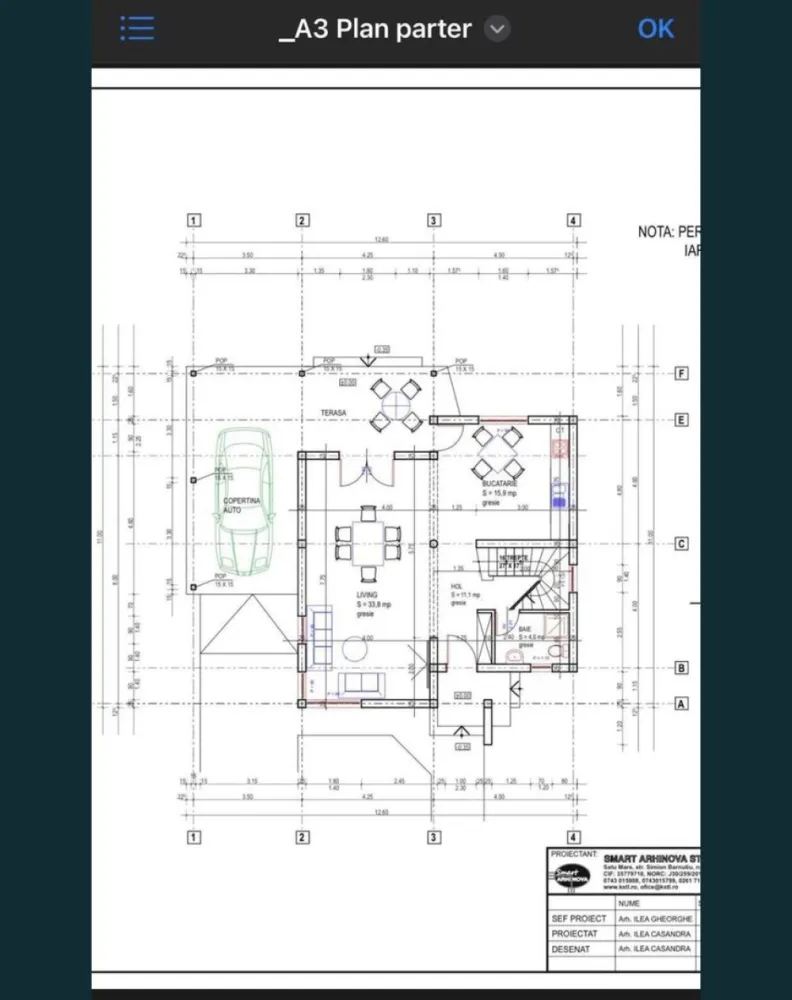 Vand casa Drumul Odoreului122 mp utili - Proprietar, Vand Casa noua , Zona Odoreului Cartier Iris 2 , vizavi de sala de nunta Suprafata construita este de 155mp , utila de 122 mp + 40 mp terasa si garaj acoperit , gata finisat , vopsit in Alb Suprafata terenului este de 340 mp Casa se preda in urmatoarele conditii : - toate utilitatile , Curent , Gaz , apa , canal , RDS Gard din placi de beton despartitoare intre case Gard din beton la strada - Interior tencuit, gletuit si Vopsit Alb -Geamuri termopan Rehau Synego cu 7 camere ,3 sticla si 3 garnituri + pervaze interior si exterior - Instalatie electrica -instalatie sanitara cu incalzire in pardosea la parter si etaj - Exterior izolat cu polistiren de 10 cm + silicat - Balustrada din sticla securizata si laminata de 16 mm Compartimentare parter -Hol , -Living , -bucatarie , -baie , -terasa si garaj Compartimentare etaj - 3 dormitoare -1 baie -1 dresing -hol + urcare in pod Pt informatii 0 ************************ 2