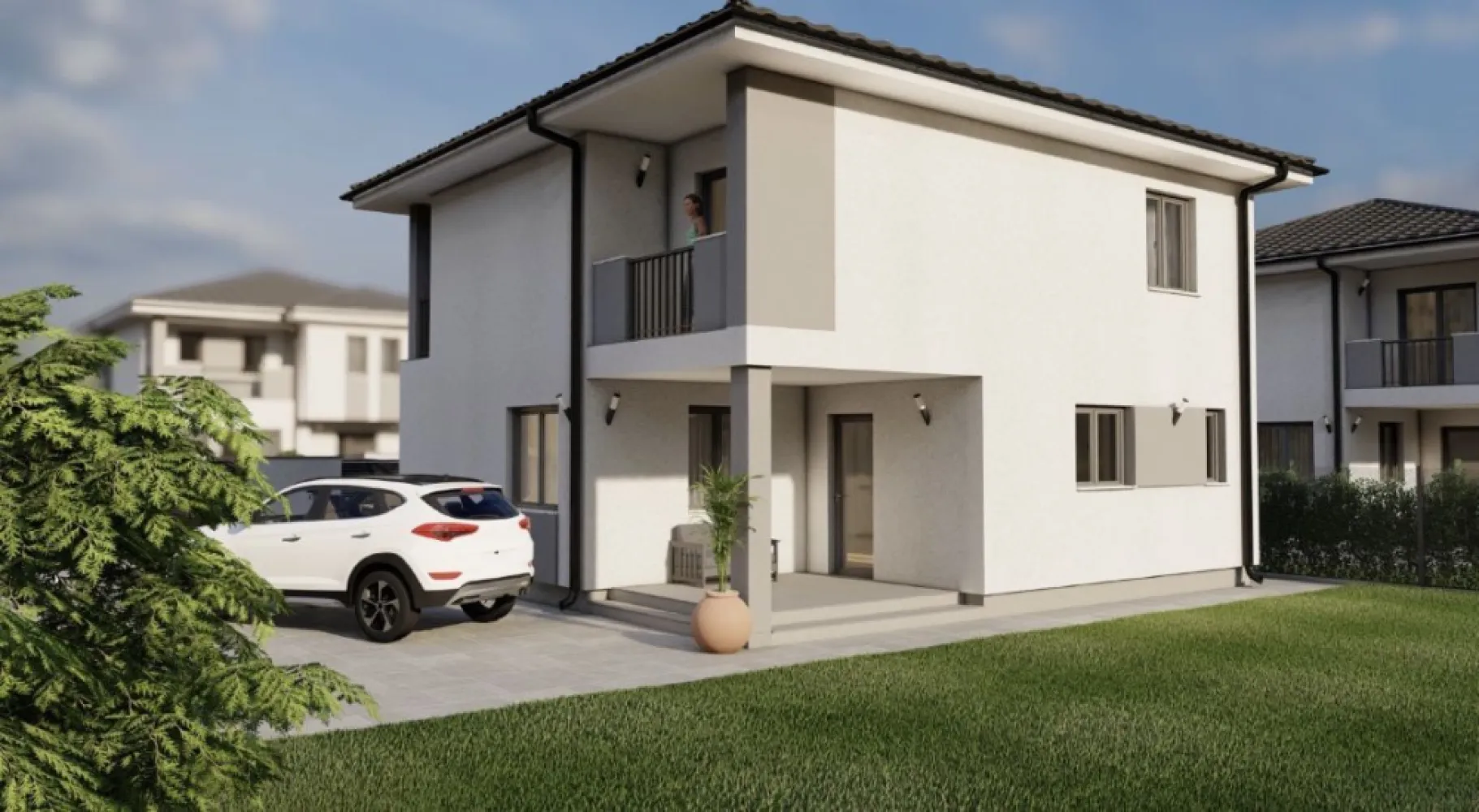 BRASADAS vinde casa NOUA in Complexul Danydo Residence - Agenția imobiliara BRASADAS vinde casa in Cartierul rezidential de str. Caprioarei. Suprafata terenului este de 4,5 arii, iar casele au suprafata de 185 m2 construiți, din care 115 m utili. Toate utiiitatile (apa, gaz, canal, curent) iar drumul de acces este cu bariera la intrare și amenajat, inclusiv trotuare și spațiu verde. Casele se predau in stadiu de semifinisat, încălzire in pardosea, geamuri termopan 3 sticle, iar exterior finisata, inclusiv gardul la front și împrejmuit. Www.brasadas.com.
