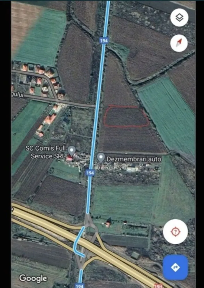 Vand teren soseaua de centura Satu Mare - Șoseaua de centura, drum Lazuri 73 ari, terenul aparține de Satu Mare. Proprietar cu acte la zi.