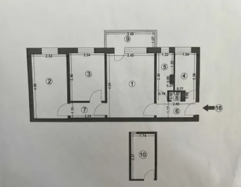 Apartament cu 3 camere de vanzare zona Tomis Nord