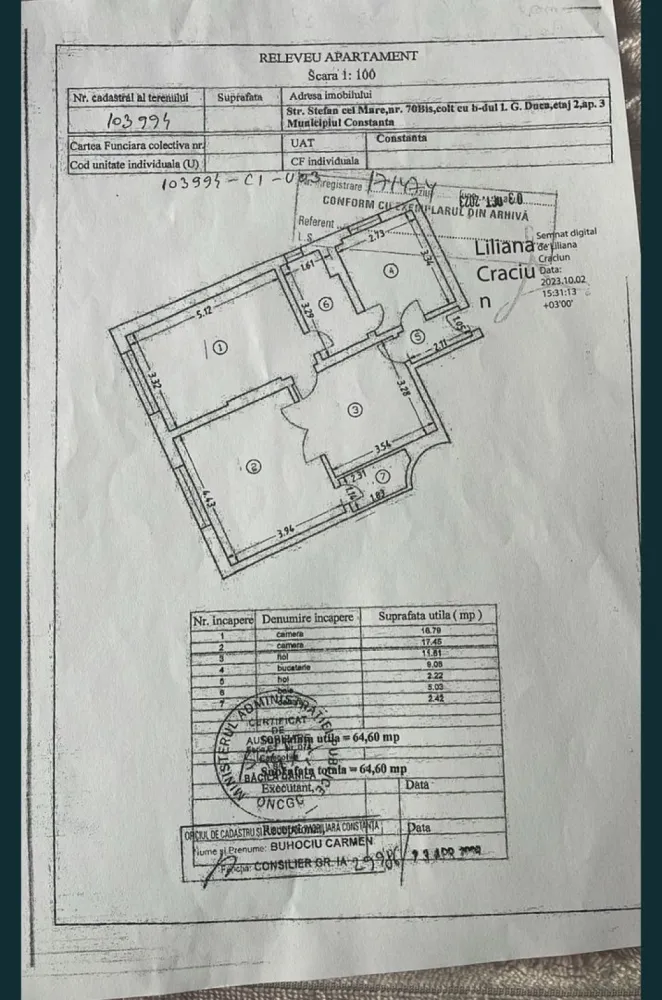 Centru Antoniadis Stefan cel Mare ap 3 camere