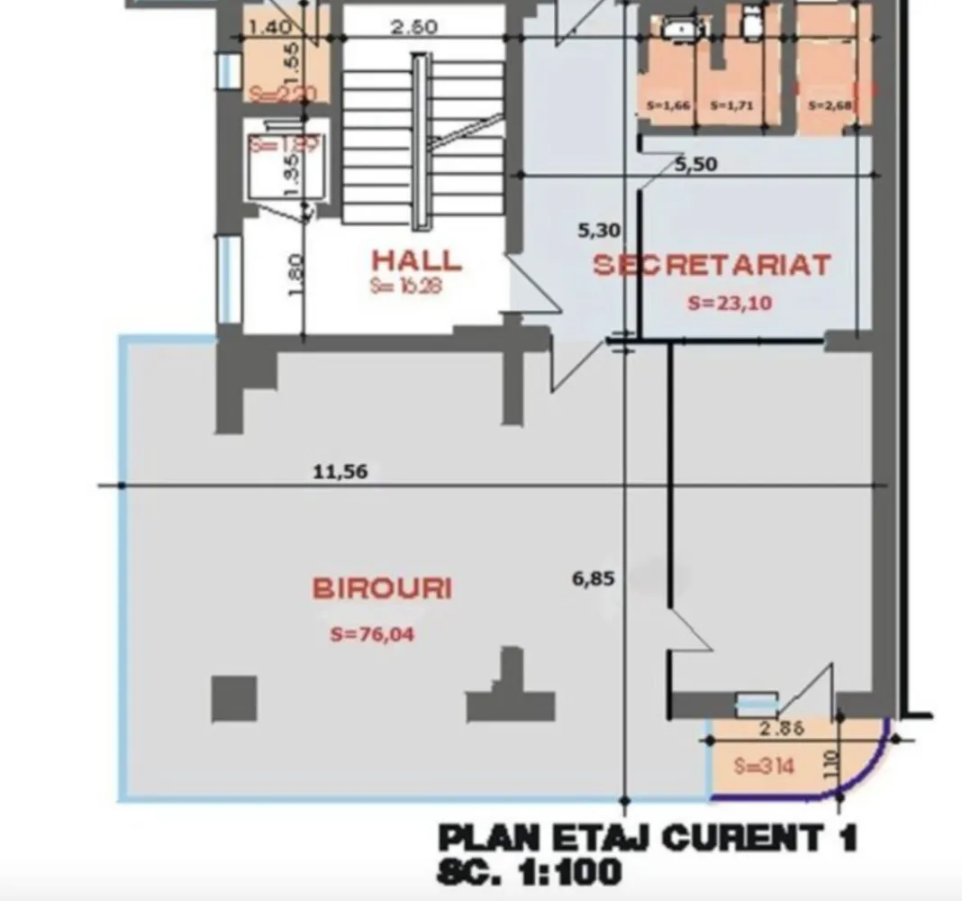 Birou MODERN de inchiriat 78 mp zona Domenii - Expozitiei - Agentia Europa inchiriaza spatiu de birou open space luminos, cu pereți din sticla la Etajul 1 in cladire de birouri situata pe Str Aviator Popisteanu (legatura intre Bd Ion Mihalache si Bd Expozitiei). Spatiul are suprafata bruta de 99 mp (78 mp net) impartita astfel: - 76 mp este un open space care include o separatie pentru sala de sedinte sau birou privat de 14 mp - cota de 1/2 din 29 mp il reprezinta o chicineta, o sala de mese si un grup sanitar care sunt impartite cu firma noastra ce are un spatiu de dimensiune similara - 15 mp este cota din spatiile comune ale cladirii Pretul afisat nclude si mentenanta (curatenie zona comuna din cladire - cea de 15 mp, lift, mentenanta retelei de utilitati etc.). Se platesc separat doar utilitatile (curent si caldura). Pentru mai multe oferte accesați www.ageuropa.ro.