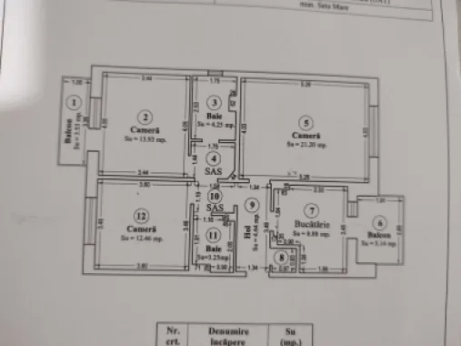 Vand apartament 3 camere Micro17 ,80mp
