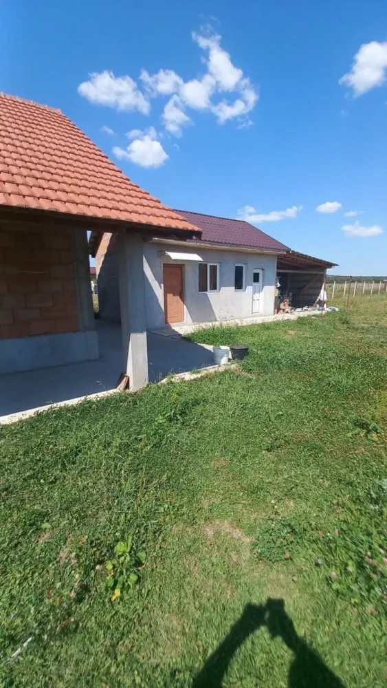 Vând casă în Gelu - Vând casă în localitarea Gelu,construită în anul 2020,în suprafață de 108 mp,2 camere,hol,baie,bucătărie,cămară de alimente,curent,apă,canalizare,faianță,gresie,geamuri,uși termopan,mobilat,gazul urmează să se introducă,respectiv o bucătărie de vară în suprafață de 32 mp,si anexă gospodărească.Suprafața totală 1284 mp.