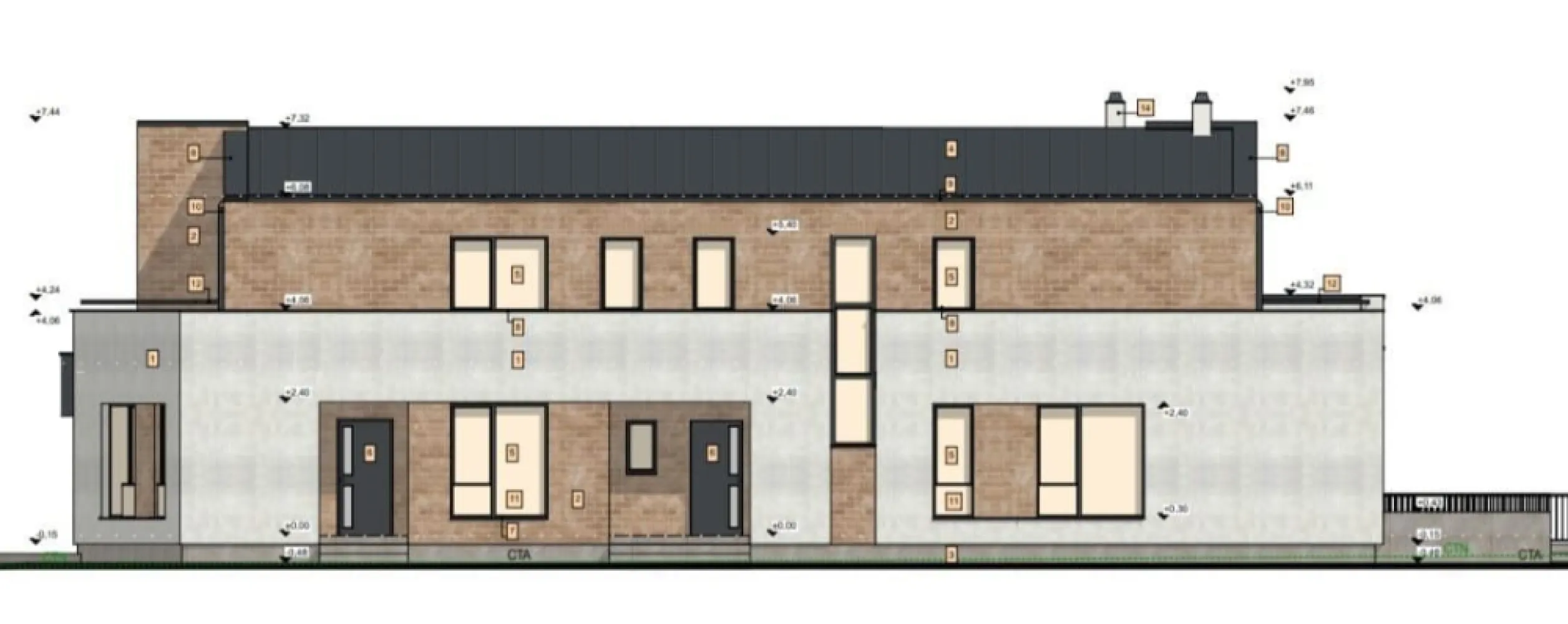 Duplex Str. Voronet - Persoana fizica, ofer spre vânzare spațiu locativ pe strada Voroneț, în Cluj-Napoca cu suprafață utila de 139mp, organizat astfel: Subsol: garaj pentru o mașină, plus spațiu depozitare/beci (14mp) Parter: hol, baie, bucatarie si living cu ieșire pe terasa spre gradina. Etaj: dormitor matrimonial cu baie proprie si terasa cu vedere spre oraș, plus încă două dormitoare, o baie si un balcon. Construcția va beneficia de încălzire în pardoseala, sistem fotovoltaic de 5kw, tâmplărie Veka, pachet de sticla tripan cu bagheta caldă si montajul tamplariei realizat cu folii, ieșirea pe terasa din living se va face printr-o usa culisanta. Fatadele construcției o sa fie realizate cu termosistem de 15cm si finisat cu cărămidă. Ușa de intrare in locuinta o sa fie din aluminiu, iar întrarea în garaj are ușa automatizata. Clădirea o să fie racordata la rețeaua de apă, canalizare, gaz, curent, internet prin fibra optica. Zona liniștită cu priveliște frumoasă asupra orașului si stația de autobuz la 15m. Parc de joaca si recreere publică în apropiere. Pentru vizionare nu ezitați sa ma contactați.