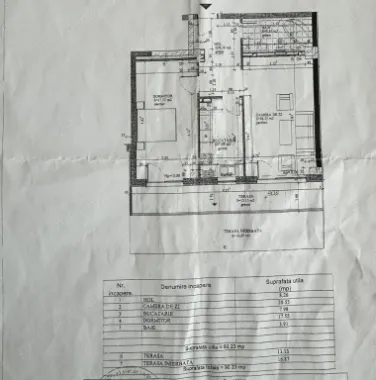 Persoana fizica vând Apartament 2 camere, 60 mp utili + terasă 30 mp